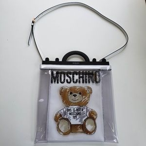 Moschino Teddy Bear Clear Tote